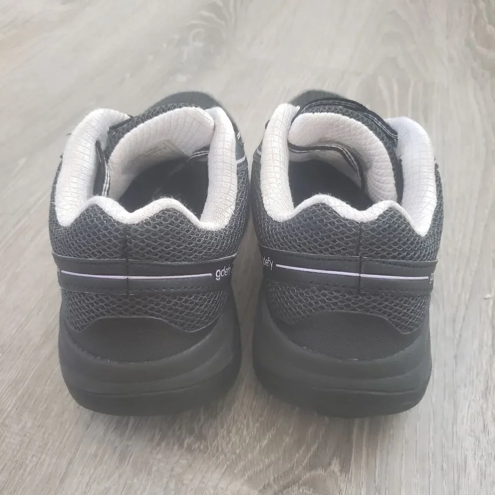 Gdefy Gravity Defyer Mighty Walk Athletic Shoes Women's Sz 6.5 Black TB9024FLP-M